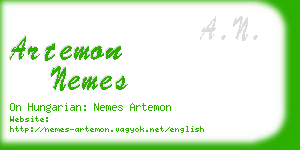 artemon nemes business card